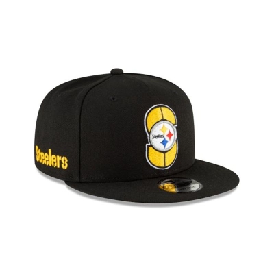 Sapca New Era Pittsburgh Steelers NFL Logo Mix 9FIFTY Snapback - Negrii